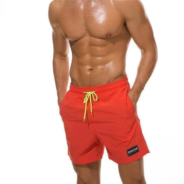 Men Blue Minimalist Swim Shorts