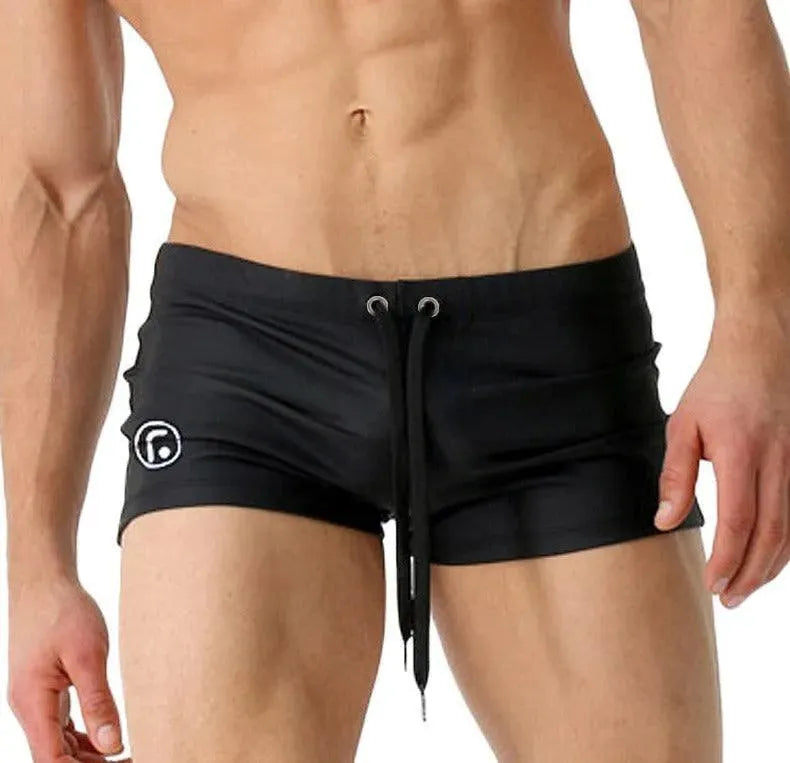 Men Blue Sporty Swim Shorts