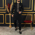Men Bold Ethnic Cotton Two-Piece Set - Ethnic Pants Two-Piece Set - LeStyleParfait