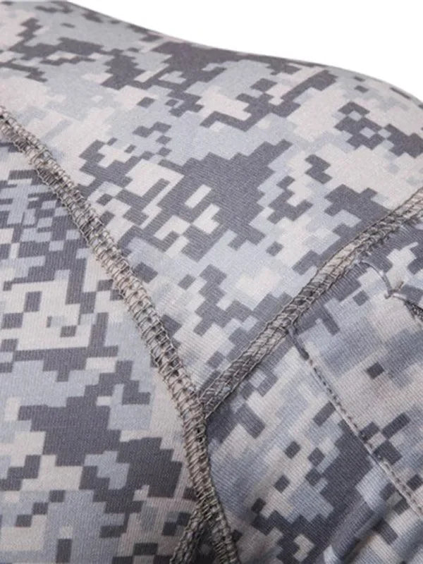 Men Camouflage High Neck Sports Tshirt-Men T-Shirt-LeStyleParfait