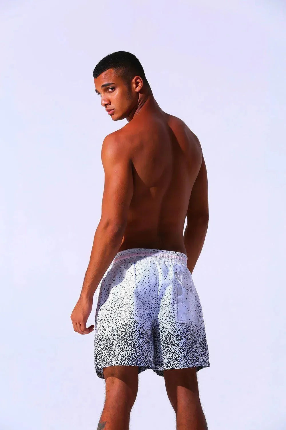 Men Colorblock Sporty Swim Shorts