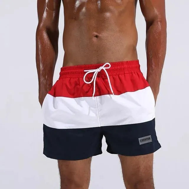 Men Colorblock Sporty Swim Shorts