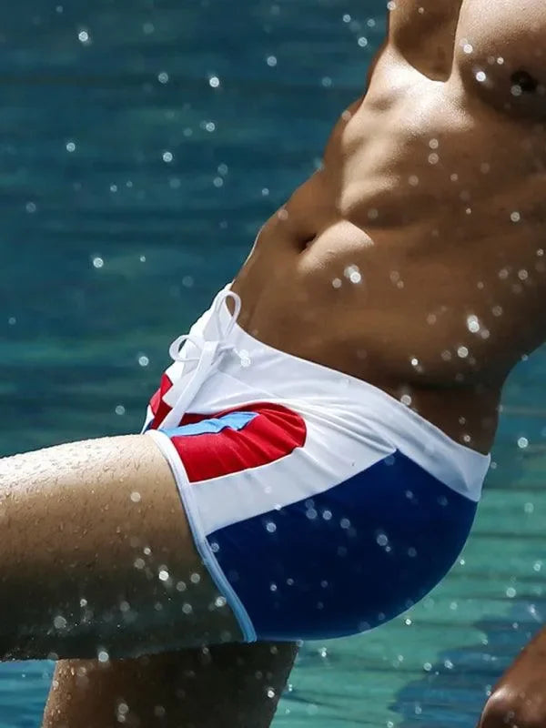 Men Colorblock Swim Shorts fashion image