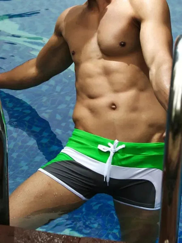 Men Colorblock Swim Shorts fashion image