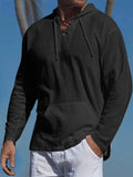 Men Cross Straps Hooded Top-Men Hoodie-LeStyleParfait