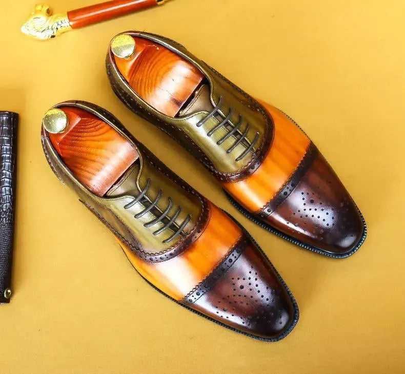 Men Dress Shoes - Timotio Leather Oxford Shoes - Dress Shoes - LeStyleParfait