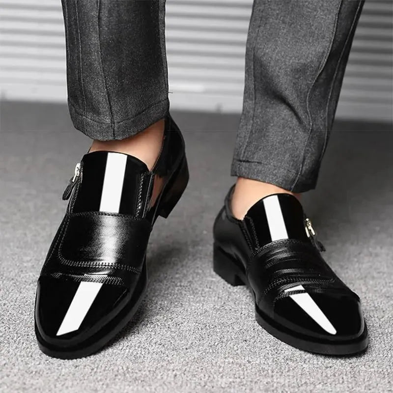 Men Dress Shoes - Zipper Formal Shoes