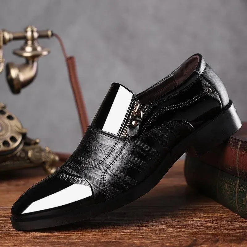 Men Dress Shoes - Zipper Formal Shoes