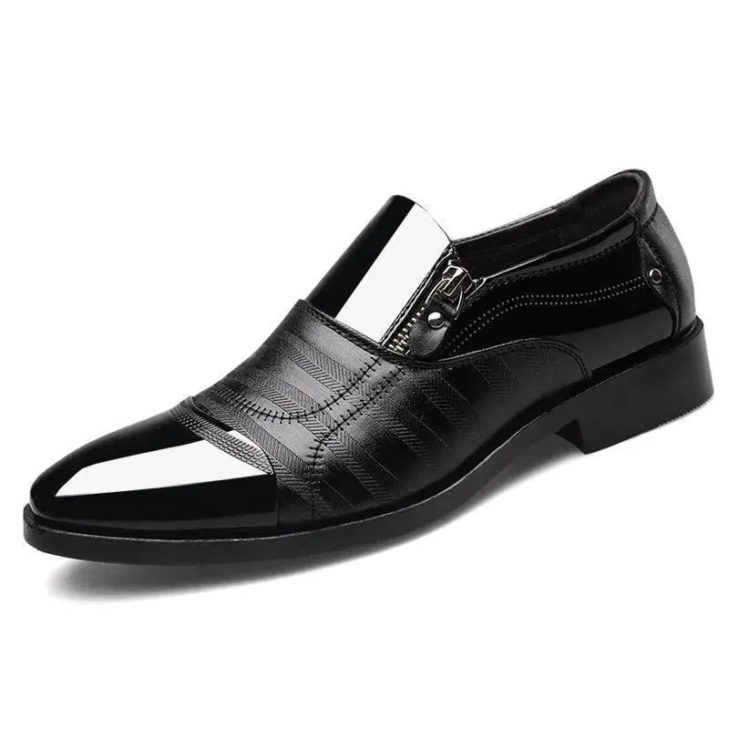 Men Dress Shoes - Zipper Formal Shoes