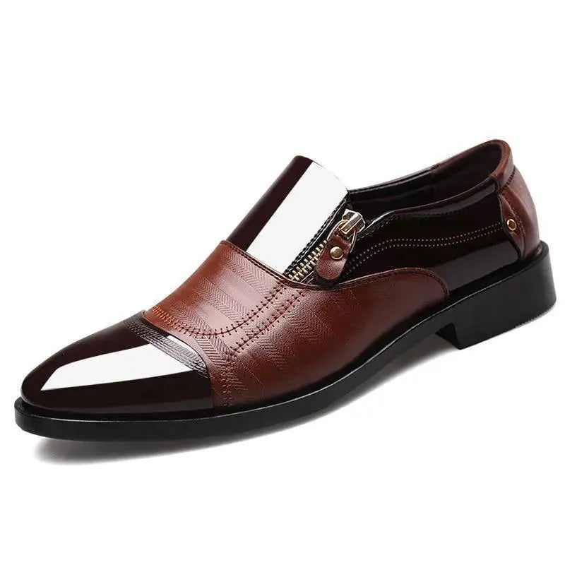 Men Dress Shoes - Zipper Formal Shoes