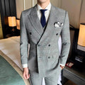 Plaid Double Breasted Three Piece Suit - Plaid Suit - LeStyleParfait
