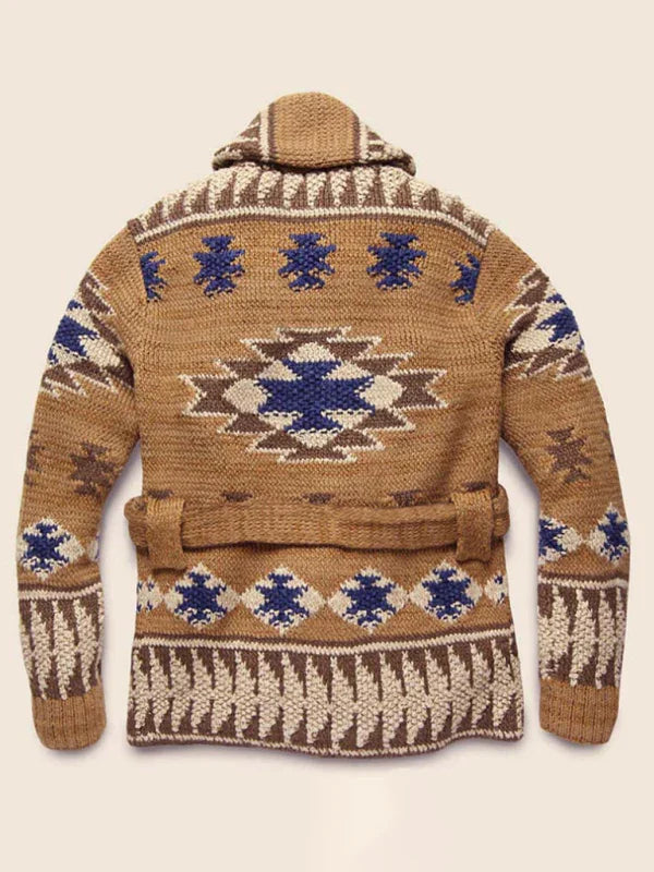 Men Folk Pattern Cardigan Sweater Casual-Men's Sweater-LeStyleParfait