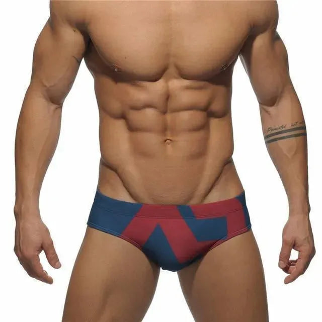 Men Geometric Swim Briefs