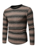 Men Gradient Long Sleeve Casual Tshirt-Men T-Shirt-LeStyleParfait