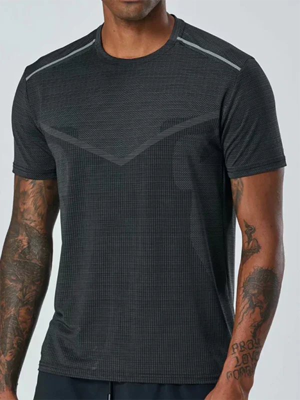 Men Green Performance Sports Tshirt-Men T-Shirt-LeStyleParfait