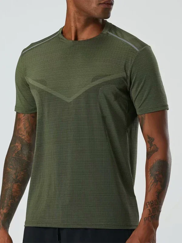 Men Green Performance Sports Tshirt-Men T-Shirt-LeStyleParfait