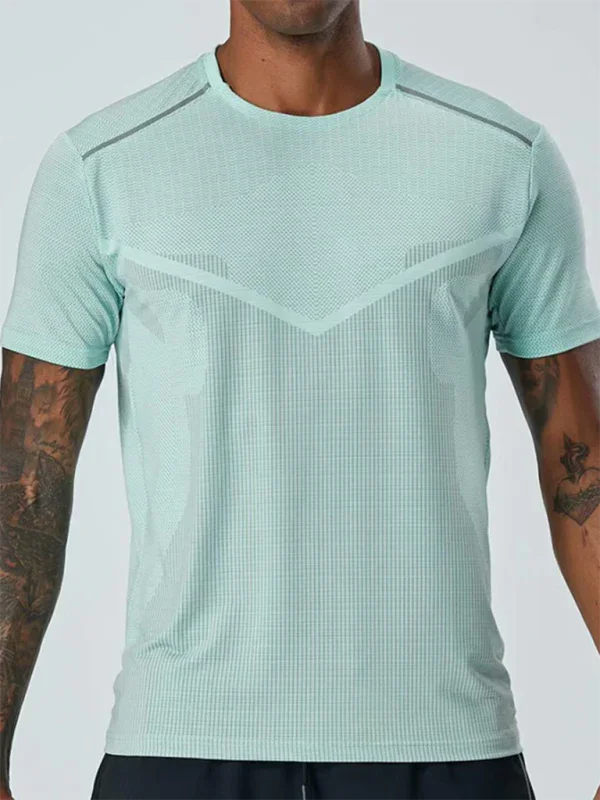 Men Green Performance Sports Tshirt-Men T-Shirt-LeStyleParfait
