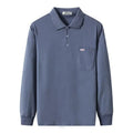 Men Long Sleeved Polo Shirt Cotton-Polo Shirt-LeStyleParfait