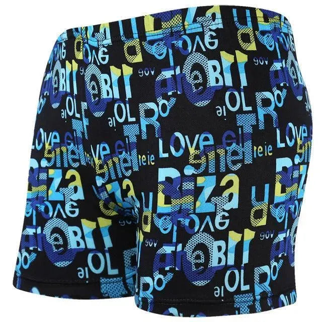 Men Multicolor Abstract Swim Shorts
