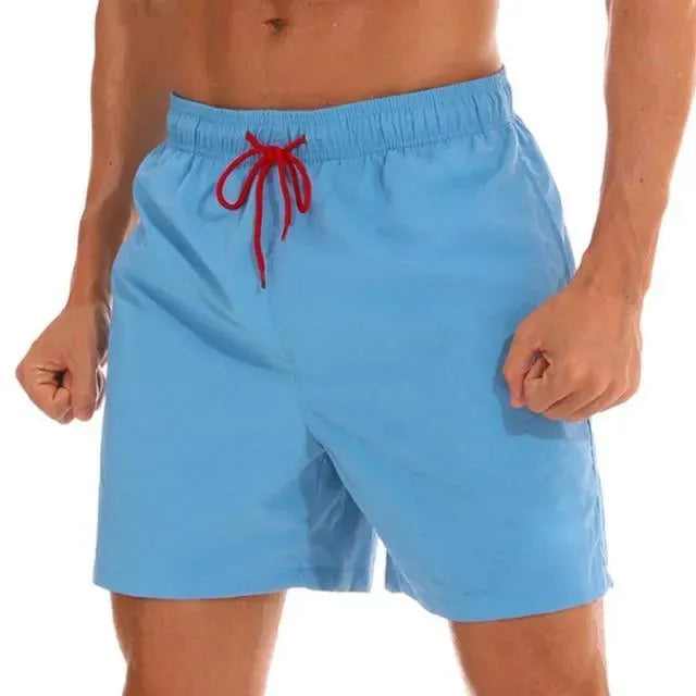 Men Pink Sporty Swim Shorts