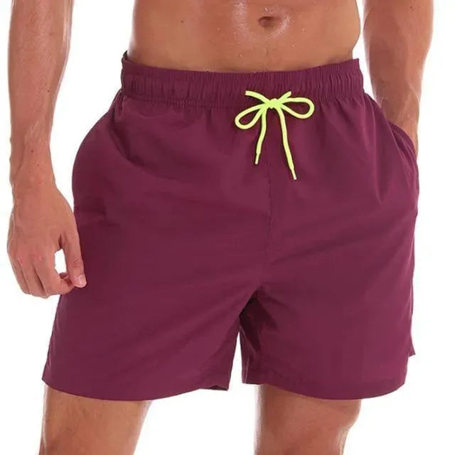 Men Pink Sporty Swim Shorts