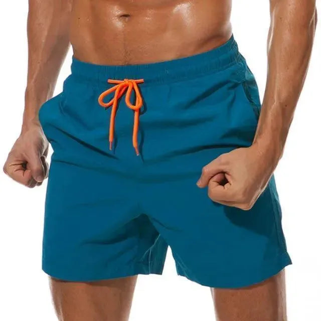 Men Pink Sporty Swim Shorts