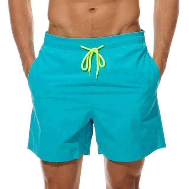 Men Pink Sporty Swim Shorts