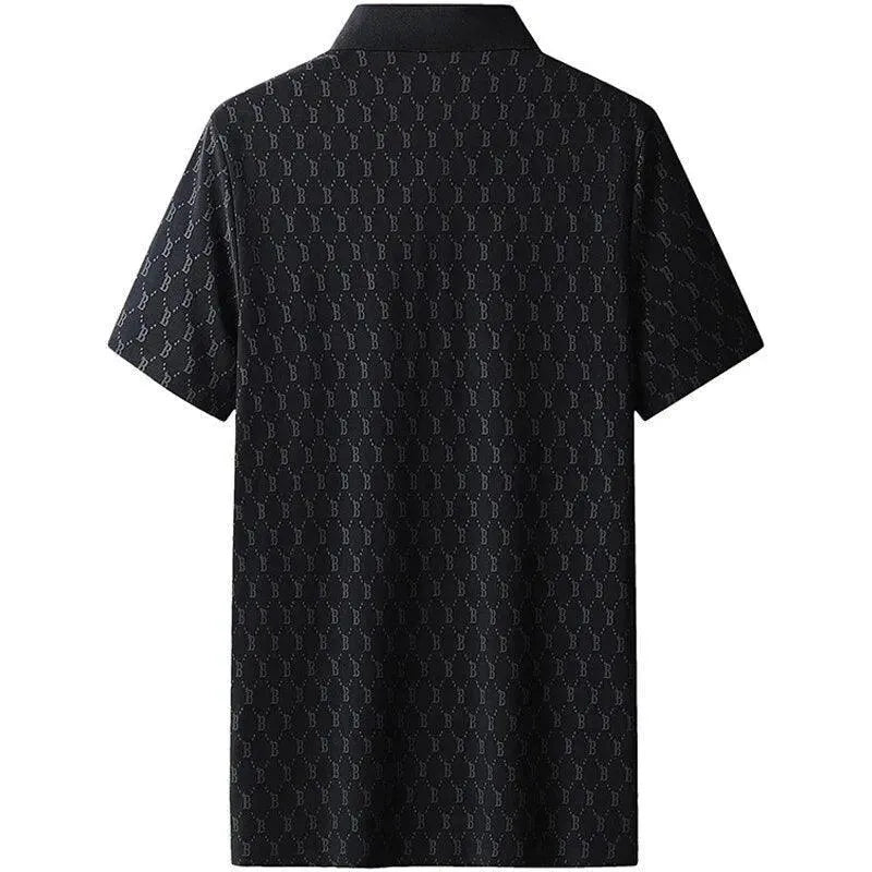 Men Printed Polo Shirt - Short Sleeved-Polo Shirt-LeStyleParfait