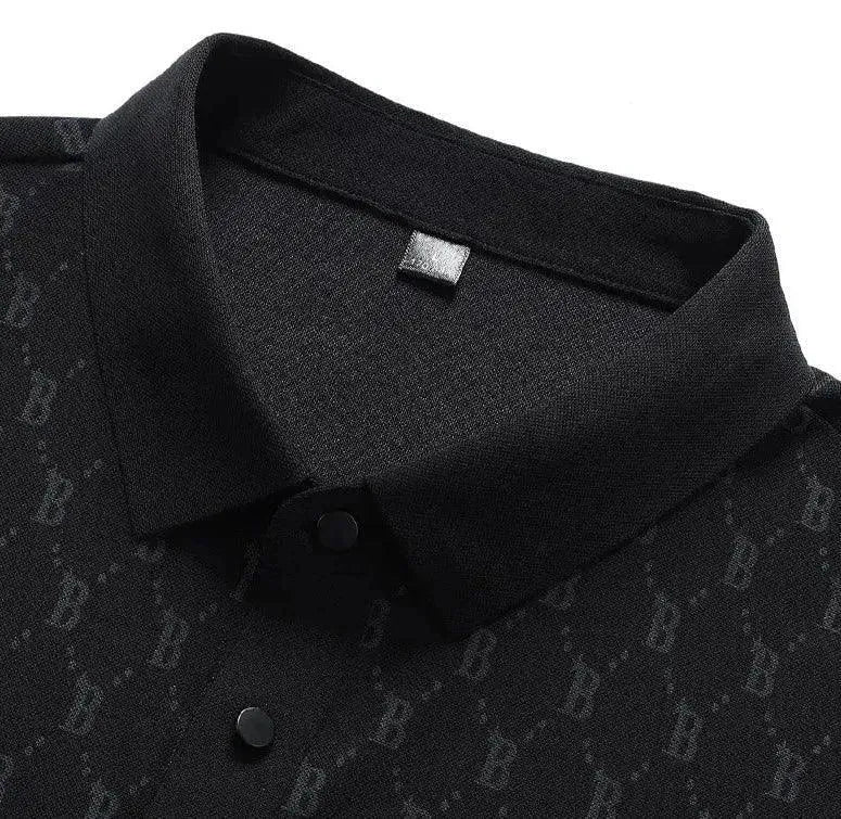 Men Printed Polo Shirt - Short Sleeved-Polo Shirt-LeStyleParfait