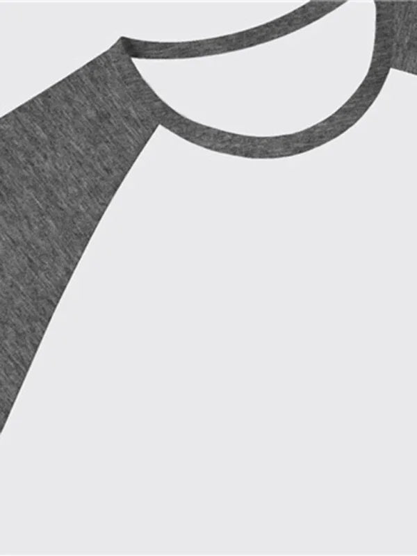 Men Raglan Sleeve Three Quarter Tshirt-Men T-Shirt-LeStyleParfait