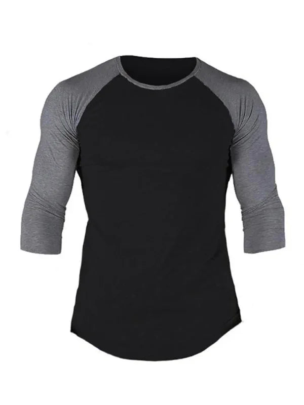 Men Raglan Sleeve Three Quarter Tshirt-Men T-Shirt-LeStyleParfait