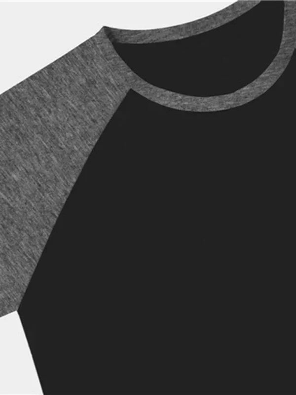 Men Raglan Sleeve Three Quarter Tshirt-Men T-Shirt-LeStyleParfait