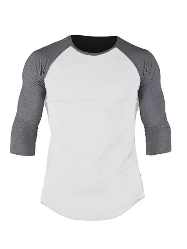 Men Raglan Sleeve Three Quarter Tshirt-Men T-Shirt-LeStyleParfait
