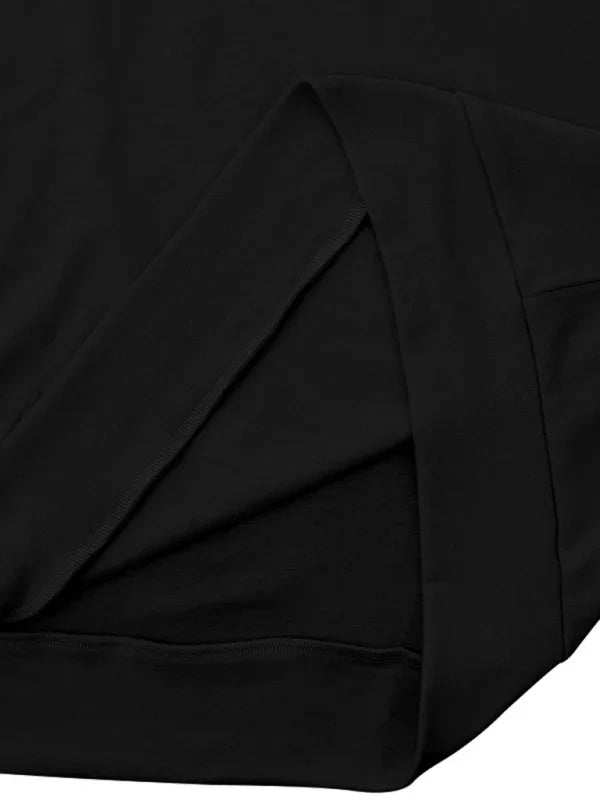 Men Red Turtleneck Long Sleeve Tshirt-Men T-Shirt-LeStyleParfait