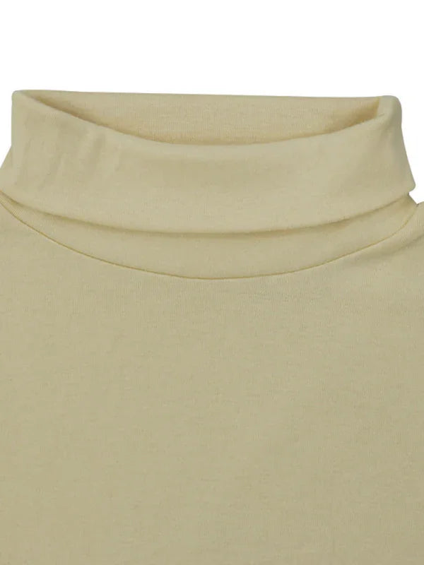 Men Red Turtleneck Long Sleeve Tshirt-Men T-Shirt-LeStyleParfait