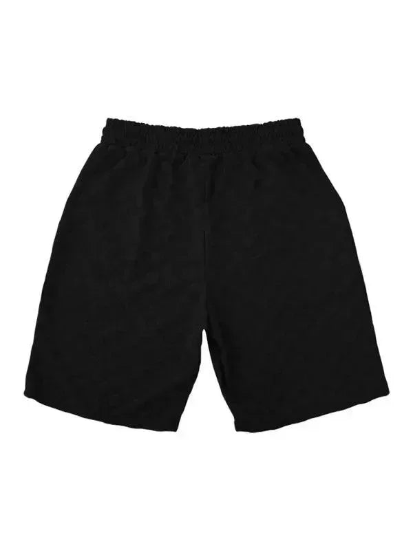 Men Shorts Set Two-Piece Outfit Checkerboard Round Neck Short Sleeve Relaxed Fit Cotton Summer Casual | LeStyleParfait
