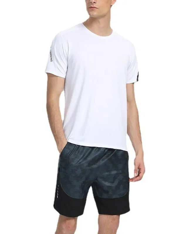 Men Relaxed Crew Neck Polyester Tshirt-Men T-Shirt-LeStyleParfait