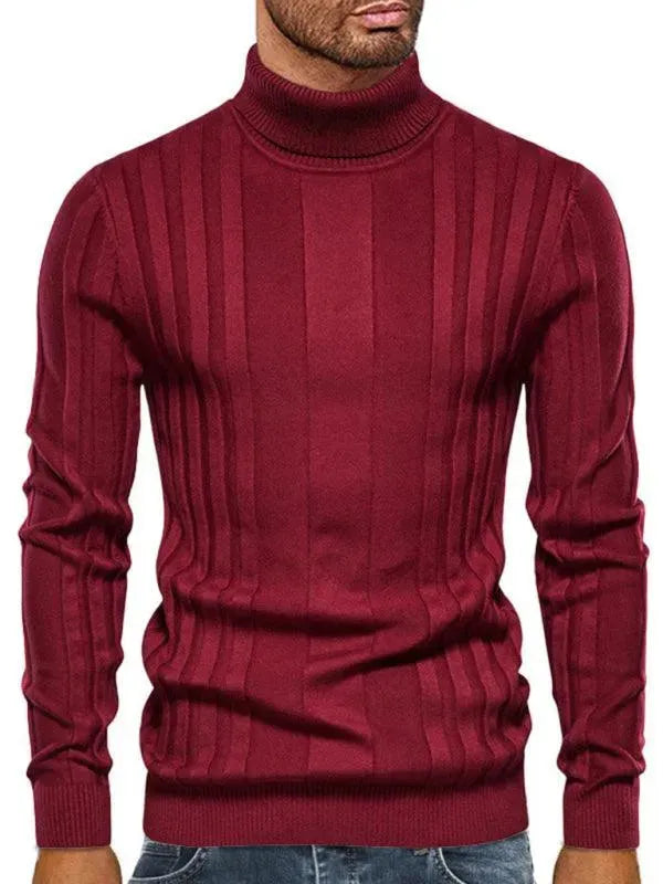 Men’s Casual Turtleneck Pullover Sweater – Knit