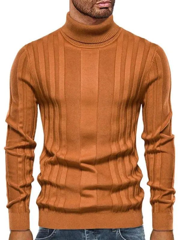 Men’s Casual Turtleneck Pullover Sweater – Knit