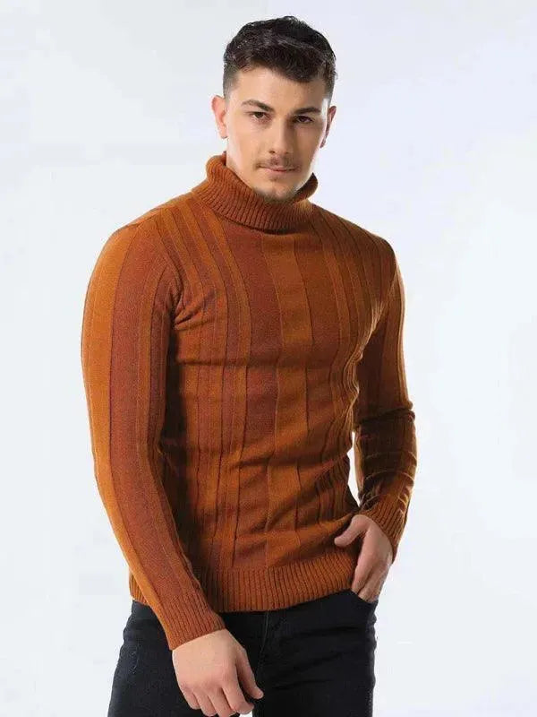 Men’s Casual Turtleneck Pullover Sweater – Knit