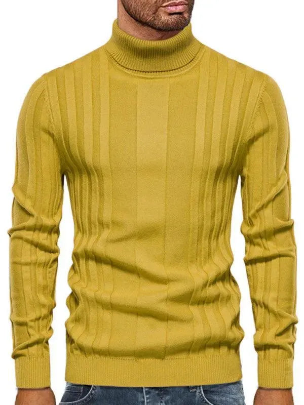 Men’s Casual Turtleneck Pullover Sweater – Knit