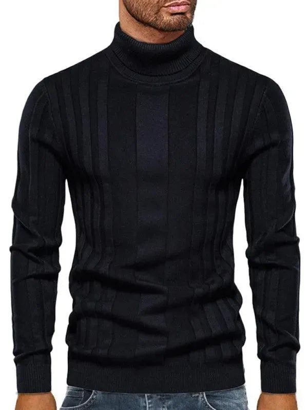 Men’s Casual Turtleneck Pullover Sweater – Knit
