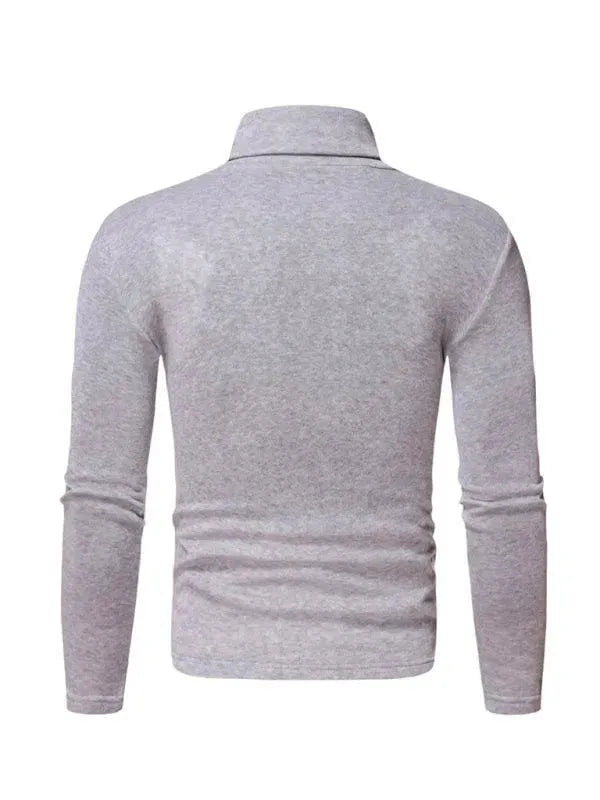 Men’s Fleece Turtleneck Pullover Sweater – Warm Knit
