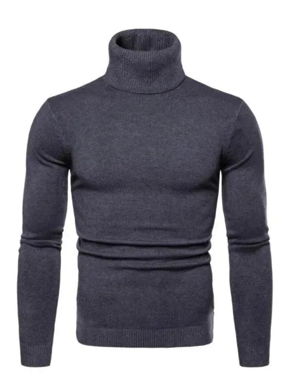 Men’s Slim Fit Turtleneck Pullover Sweater – Knit