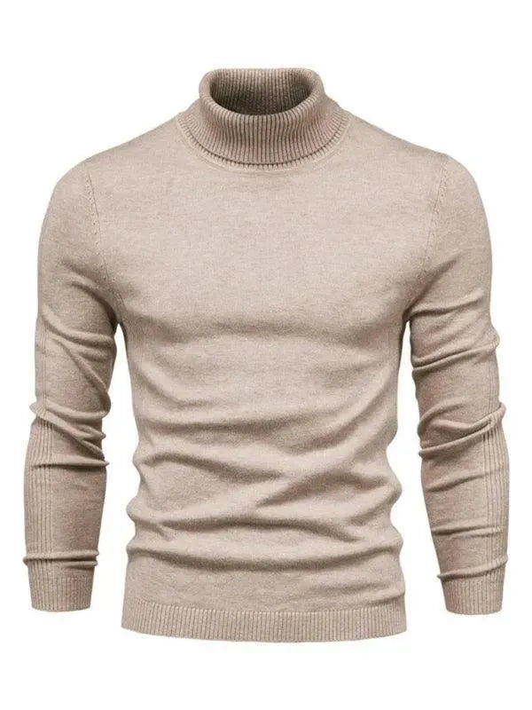 Men’s Slim Knit Turtleneck Pullover Sweater