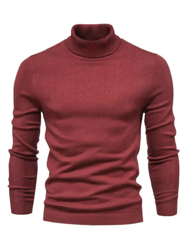 Men’s Slim Knit Turtleneck Pullover Sweater