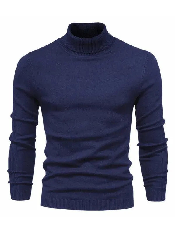 Men’s Slim Knit Turtleneck Pullover Sweater