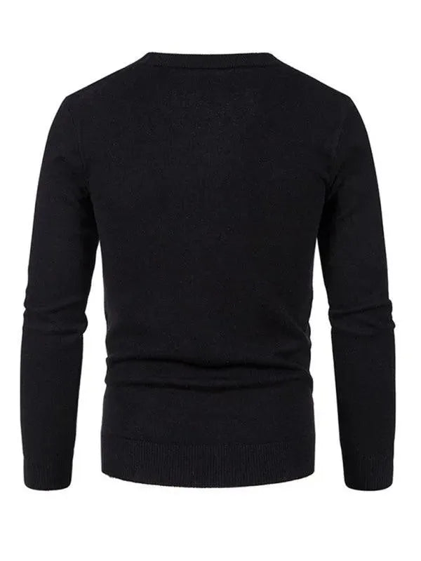 Men’s V-Neck Cardigan Sweater – Button Front