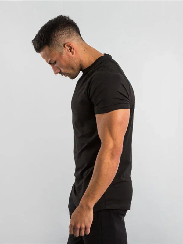 Men Slim Fit Red Casual Tshirt-Men T-Shirt-LeStyleParfait