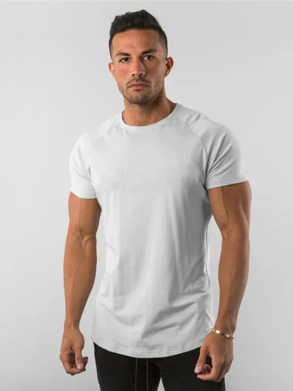 Men Slim Fit Red Casual Tshirt-Men T-Shirt-LeStyleParfait